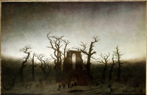 Kloster i eikeskogen av Caspar David Friedrich